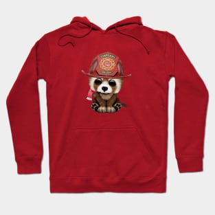 Cute Baby Red Panda Firefighter Hoodie